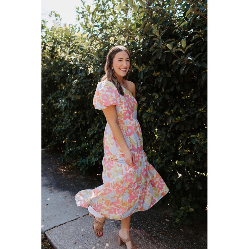 Colorful Floral Midi Dress